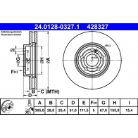 Тормозной диск ATE G IUST 1440103271 24.0128-0327.1