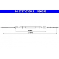 Тросик, cтояночный тормоз ATE 24.3727-0358.2 EBMYM C5 Peugeot 208 1 (CA-CC) Хэтчбек 1.6 GTi 208 л.с. 2014 – 2025