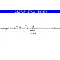 Тросик, cтояночный тормоз ATE 24.3727-1974.2 Toyota Land Cruiser Prado (J120) 3 2002 – 2009 I ECZEQ