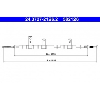 Тросик, cтояночный тормоз ATE 24.3727-2126.2 Mitsubishi VD8HN H