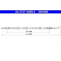 Тросик, cтояночный тормоз ATE 24.3727-3409.2 H5LVS JE Volkswagen Transporter (T5) 5 Автобус