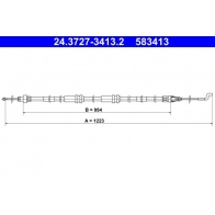 Тросик, cтояночный тормоз ATE 24.3727-3413.2 C 094D1 Volkswagen Transporter (T5) 5 Автобус 3.2 V6 235 л.с. 2004 – 2009