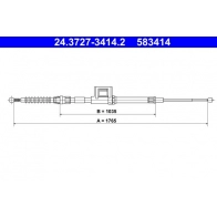 Тросик, cтояночный тормоз ATE FRKV S Skoda Octavia (A7, 5E5) 3 Универсал 2.0 TSI RS 245 л.с. 2017 – наст. время 24.3727-3414.2