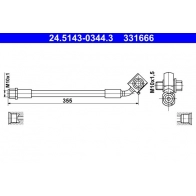 Тормозной шланг ATE 1W A995 Opel Astra (K) 5 Универсал 1.2 Turbo (35) 110 л.с. 2019 – 2025 24.5143-0344.3