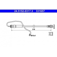 Тормозной шланг ATE 24.5152-0317.3 WN4 XE4 Audi A4 Allroad