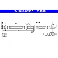 Тормозной шланг ATE 24.5281-0655.3 Toyota Auris (E180) 2 Универсал 2.0 D 4D (ADE186) 124 л.с. 2013 – 2025 8 BKZ5