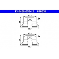 Комплектующие, колодки дискового тормоза ATE 1440103644 HQK0A A 13.0460-0534.2 - Изображение 1