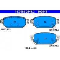 Тормозные колодки дисковые ATE 13.0460-2645.2 1439857599 V EVURR