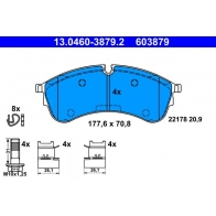 Тормозные колодки дисковые ATE Volkswagen Crafter (SZ) 2 Грузовик 2.0 TDI 4motion 177 л.с. 2017 – 2025 5 315A 13.0460-3879.2