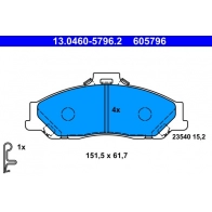 Тормозные колодки дисковые ATE '13.0460-5796.2 JQTHK 1420571135 PX5PQ 4E