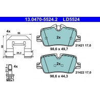 Тормозные колодки дисковые ATE 13.0470-5524.2 2ZPK 8A Bmw 3 (G20) 7 Седан 2.0 320 d xDrive 163 л.с. 2018 – 2024