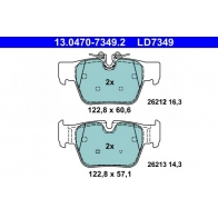 Тормозные колодки дисковые ATE 13.0470-7349.2 Bmw X2 (F39) 1 Кроссовер 2.0 M35 i 306 л.с. 2018 – 2024 8 1JAR