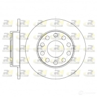 Тормозной диск ROADHOUSE 6753.00 DSX6 75300 P4PDAA Audi A4 (B7) 3 Кабриолет 2.4 170 л.с. 2002 – 2005