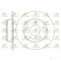 Тормозной диск ROADHOUSE 6723.00 D SX672300 RLLJQ Audi A6 (C5) 2 Универсал 1.8 T Quattro 180 л.с. 1997 – 2005