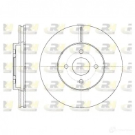 Тормозной диск ROADHOUSE 6806.10 DSX6 80610 Ford Focus 1 Хэтчбек 2.0 ST170 173 л.с. 2002 – 2004 9FED16