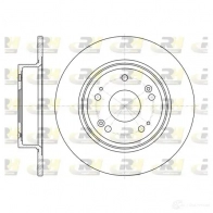 Тормозной диск ROADHOUSE L1452UD DSX612780 0 Honda Accord 8 (CW) Универсал 2.2 i DTEC (CW3) 150 л.с. 2008 – 2025 61278.00