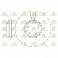 Тормозной диск ROADHOUSE 6608.10 DSX6608 10 Ford Transit 6 (FD) Автобус 2.4 DI RWD (FB. FC. FA) 120 л.с. 2000 – 2006 79CJP3R