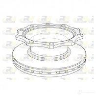 Тормозной диск ROADHOUSE NSX107820 NSX1078.20 Opel Corsa (B) 2 Хэтчбек 1.6 i 16V (F08) 106 л.с. 1994 – 2000 107 8.20