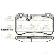 Тормозные колодки дисковые, комплект ROADHOUSE D1292-84 09 21280.00 Mercedes SL-Class (R230) 2 Кабриолет 6.0 65 AMG (2379) 612 л.с. 2004 – 2012 PSX2128000