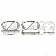 Тормозные колодки дисковые, комплект ROADHOUSE D1295-8412 Hyundai i40 24 501 21302.02