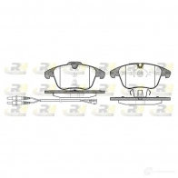 Тормозные колодки дисковые, комплект ROADHOUSE Citroen C5 3 (RW, PF3) Универсал 1.6 VTI 120 120 л.с. 2010 – 2025 PS X2124901 IU8UN 21249.01