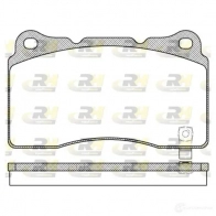 Тормозные колодки дисковые, комплект ROADHOUSE Mitsubishi Lancer 9 (CS) 2001 – 2007 2309 2 2666.04 PSX266604