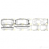 Тормозные колодки дисковые, комплект ROADHOUSE 2803.12 D 1343-7743 Mitsubishi ASX 1 (GA, XA) Кроссовер 1.6 MIVEC 117 л.с. 2010 – 2025 PSX280312
