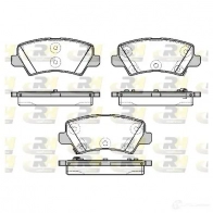 Тормозные колодки дисковые, комплект ROADHOUSE Kia Picanto (JA) 3 Хэтчбек 1.0 T GDi 100 л.с. 2017 – 2025 QX BIAOW 21804.02