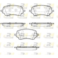 Тормозные колодки дисковые, комплект ROADHOUSE 34N YVT 21885.00 Ford Puma 2 (B3) Кроссовер 1.0 EcoBoost mHEV 155 л.с. 2019 – 2025