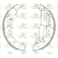 Тормозные колодки ROADHOUSE Toyota Corolla (E150) 10 Седан 1.8 VVTi (ZRE142) 132 л.с. 2008 – 2013 4292.01 X DZJBU