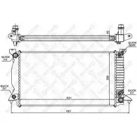 Радиатор охлаждения двигателя STELLOX 4EBPWE 10-25519-SX B CL6GO Audi A4 (B7) 3 Седан 2.7 Tdi 163 л.с. 2005 – 2008