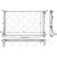 Радиатор охлаждения двигателя STELLOX SM0OC5P 10-25630-SX Chrysler Voyager 4 (RG, RS) 2001 – 2007 C114 M9