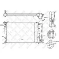 Радиатор охлаждения двигателя STELLOX 10-25673-SX YZ8 1H FZIUWX4 3599082