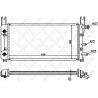 Радиатор охлаждения двигателя STELLOX 10-25808-SX 3599216 BKUP4 A3 CBZRP