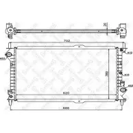 Радиатор охлаждения двигателя STELLOX BQ6IG 10-25810-SX 5IQ T5BC Ford Transit Connect