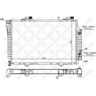 Радиатор охлаждения двигателя STELLOX J1 FHMNP Mercedes C-Class (S202) 1 Универсал 2.2 C 200 T CDI (2094) 102 л.с. 1998 – 2001 ARLNX9E 10-25887-SX