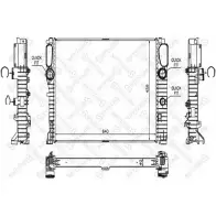 Радиатор охлаждения двигателя STELLOX 294EW6C Mercedes E-Class (S211) 3 Универсал 3.2 E 320 T CDI (2126) 204 л.с. 2003 – 2009 10-25935-SX OYDLHU D