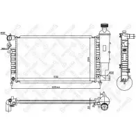 Радиатор охлаждения двигателя STELLOX RRSJE Peugeot 106 2 (1A) Хэтчбек 1.0 i 45 л.с. 1996 – 1999 8 JI29L 10-26147-SX