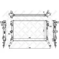 Радиатор охлаждения двигателя STELLOX 10-26157-SX N0XNOV X LCGE04 Renault Laguna (BT) 3 Хэтчбек 2.0 GT 204 л.с. 2008 – 2015