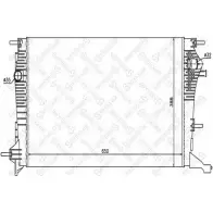 Радиатор охлаждения двигателя STELLOX 10-26161-SX 3BDHH Renault Megane (DZ) 3 Купе 2.0 TCe (DZ1N) 250 л.с. 2009 – 2025 E Y0IX