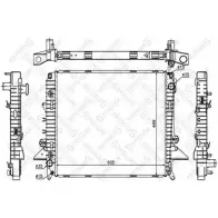 Радиатор охлаждения двигателя STELLOX 07OSNT 10-26291-SX Land Rover Range Rover Sport 1 (L320) Внедорожник 2.7 D 4x4 190 л.с. 2005 – 2013 5UZ AF