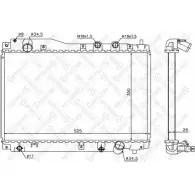 Радиатор охлаждения двигателя STELLOX 10-26667-SX SUU8 Y BDYVQ Honda Civic 7 (EU, EP, EV) Хэтчбек 1.7 CTDi 100 л.с. 2002 – 2005