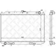 Радиатор охлаждения двигателя STELLOX Nissan Almera Tino (V10) 1 1998 – 2006 GQV28 10-26725-SX CB12 F3P