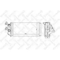 Радиатор печки, теплообменник STELLOX BPIG8H HS7 MKI Fiat Palio (178) 1 Универсал 1.2 60 л.с. 1997 – 2002 10-35161-SX