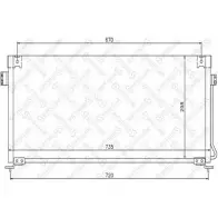 Радиатор кондиционера STELLOX 10-45360-SX FUHKR L J4MM7D Subaru Legacy (BG) 2 Универсал 2.2 i 4WD (BG7) 128 л.с. 1994 – 1998