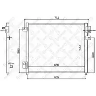 Радиатор кондиционера STELLOX OKGQ M2 X9WQQDY 3601363 10-45438-SX