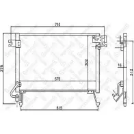 Радиатор кондиционера STELLOX 10-45469-SX RXVI7C Mitsubishi Pajero 2 (V3, V2, V4) Внедорожник 2.8 TD (V46W. V26W) 125 л.с. 1994 – 1999 EV WS9