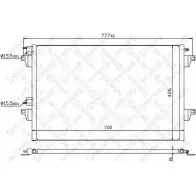 Радиатор кондиционера STELLOX Renault Megane (BM, CM) 2 Хэтчбек 1.6 105 л.с. 2005 – 2008 UAM8IX YU O5VB 10-45506-SX