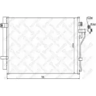 Радиатор кондиционера STELLOX Hyundai Sonata 10-45623-SX 11P V3 KZRUG
