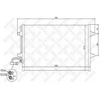 Радиатор кондиционера STELLOX I54H81 4 YLNVKC5 10-45640-SX 3601565